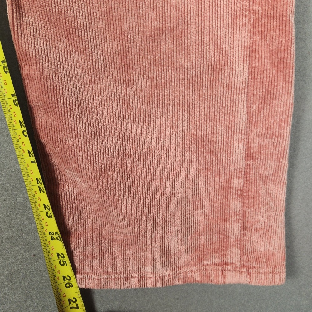 Pilcro Anthropologie Corduroy Pants 31 Pink The Yaya Mid Rise Crop Flare - Picture 8 of 10